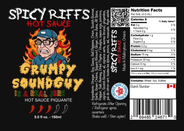 Grumpy Soundguy Hot Sauce  (3/5🔥) - Image 3